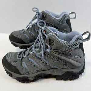 Merrell Moab 3 Women 6 Mid Top Waterproof Hiking Shoes Gray Periwinkle Outdoor